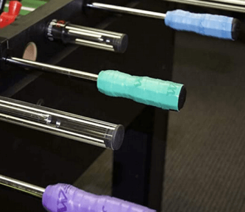 Foosball handle wraps for improved grip